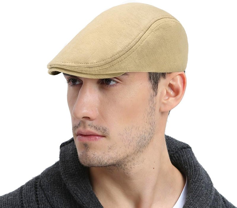 Xinveen Men's Newsboy Hat Adjustable Beret Ivy Cap Irish Cabbie Driving Hunting Hats - Image 2